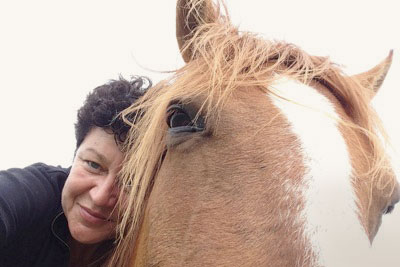 Gerlind Groß mit Araber